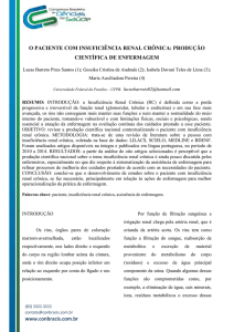 www.conbracis.com.br O PACIENTE COM INSUFICIÊNCIA RENAL