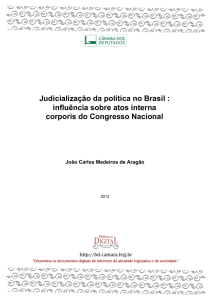 Judicialização da política no Brasil : influência sobre atos interna