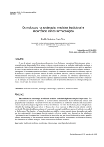 Os moluscos na zooterapia: medicina tradicional e importância