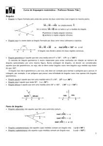 Ângulos no plano