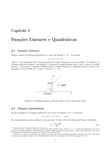 Funções Lineares e Quadráticas