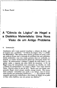 A ``Ciência da Lógica" de Hegel e a Dialética Materialista