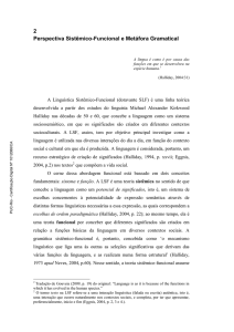 2 Perspectiva Sistêmico-Funcional e Metáfora Gramatical