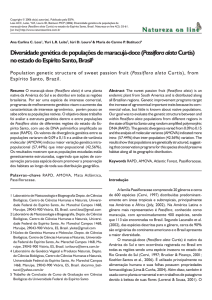 Diversidade genética de populações de maracujá