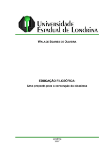 Educação filosófica : uma proposta para a construção da