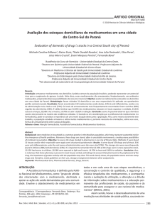 Avaliação dos estoques domiciliares de medicamentos em uma