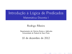 Introdução à Lógica de Predicados