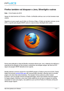 Firefox também vai bloquear o Java, Silverlight e outros