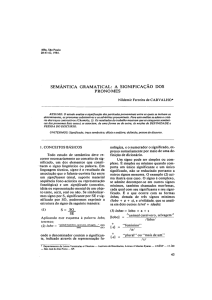 SEMÂNTICA GRAMATICAL: A SIGNIFICAÇÃO DOS PRONOMES