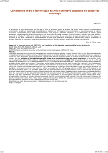 657 - Lactoferrina inibe a fosforilação da Akt e promove apoptose no