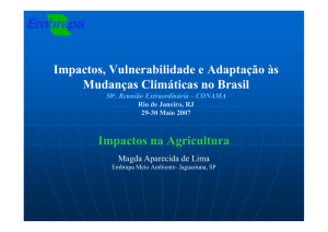 Alterações Climáticas e seus efeitos sobre a agricultura brasileira