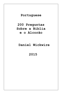 Portuguese 200 Preguntas Sobre a Bíblia e o