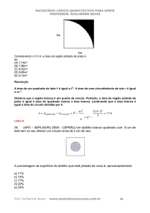 39. (APO – SEPLAG/RJ 2009 – CEPERJ) Um ladrilho branco