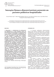 Interações fármaco-alimento/nutriente potenciais em