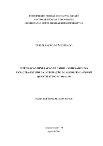 DISSERTAÇÃO DE MESTRADO INTEGRAÇÃO MINERAÇÃO DE