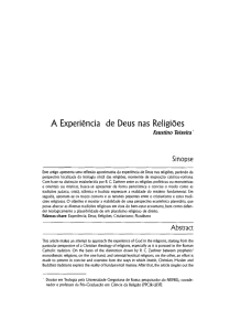 A Experiência de Deus nas Religiões