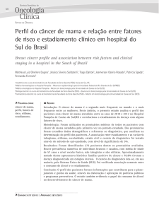 Perfil do câncer de mama e relação entre fatores de risco e