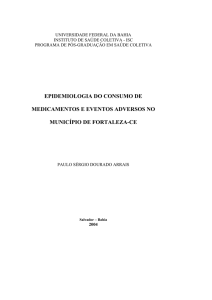 epidemiologia do consumo de medicamentos e eventos adversos