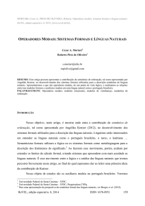 operadores modais: sistemas formais e línguas naturais