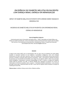 INCIDÊNCIA DO DIABETES MELLITUS EM PACIENTES COM