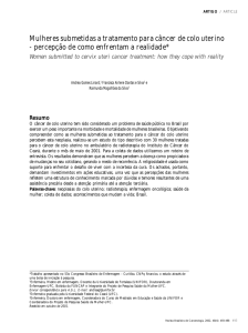 Mulheres submetidas a tratamento para câncer de colo uterino