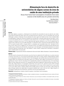 Alimentação fora do domicílio de universitários de alguns