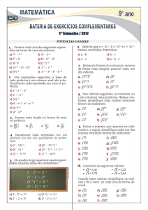 POTÊNCIAS E RAÍZES 1. 2. 3. 4. 5. 6. 7. 9. 10. 8.