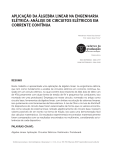 APLICAÇÃO DA ÁLGEBRA LINEAR NA ENGENHARIA ELÉTRICA