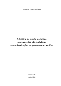 A história do quinto postulado,, as geometrias não - IMEF
