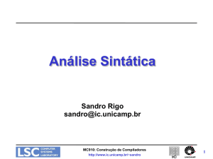 Análise Sintática - IC