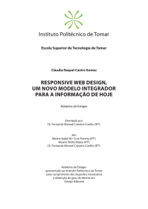 RESPONSIVE WEB DESIGN, UM NOVO MODELO INTEGRADOR