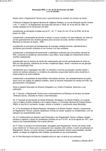 Resolução RDC nº 33, de 25 de fevereiro de 2003