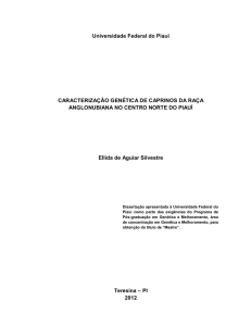 Caracterização Genética de caprinos da Raça Anglonubiana no