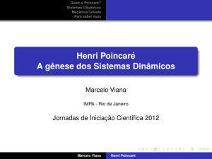 Henri Poincaré A gênese dos Sistemas Dinâmicos