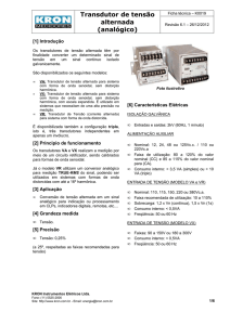 K0019 - Transdutor Analógico de Tensão Alternada VA-VX