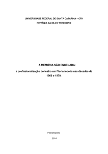 A MEMÓRIA NÃO ENCENADA: a profissionalização do teatro em