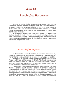 Aula 10 Revoluções Burguesas