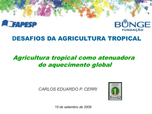 Agricultura tropical como atenuadora do aquecimento global