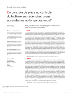 Do controle de placa ao controle do biofilme