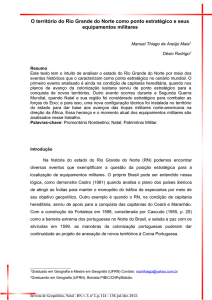 O território do Rio Grande do Norte como ponto estratégico e seus
