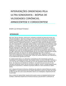 biópsia de vilosidades coriônicas. amniocentese e cordocentese