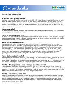 O vírus da zika - Hudson Regional Health Commission