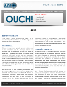 OUCH! | Janeiro de 2013 - SANS Securing the Human