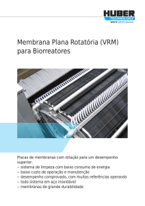 Membrana Plana Rotatória VRM® para Biorreatores