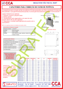 Inf.30 - Capacitores para correção de fator de potencia