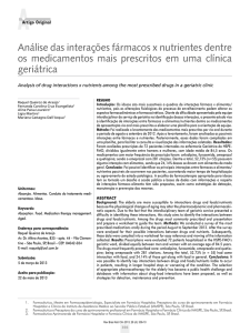 Análise das interações fármacos x nutrientes dentre os