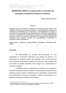 MARKETING VERDE: Um estudo sobre a construção das
