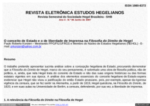 Filosofia do Direito - Revista Eletrônica Estudos Hegelianos