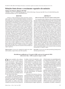 Relações fonte :dreno e crescimento vegetativo do meloeiro Effect