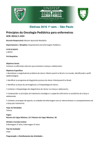 Princípios da Oncologia Pediátrica para enfermeiros